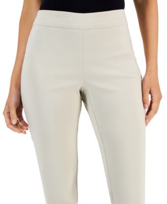 Petite Tummy-Control Cambridge Stretch Slim-Leg Pants, Created for Macy's
