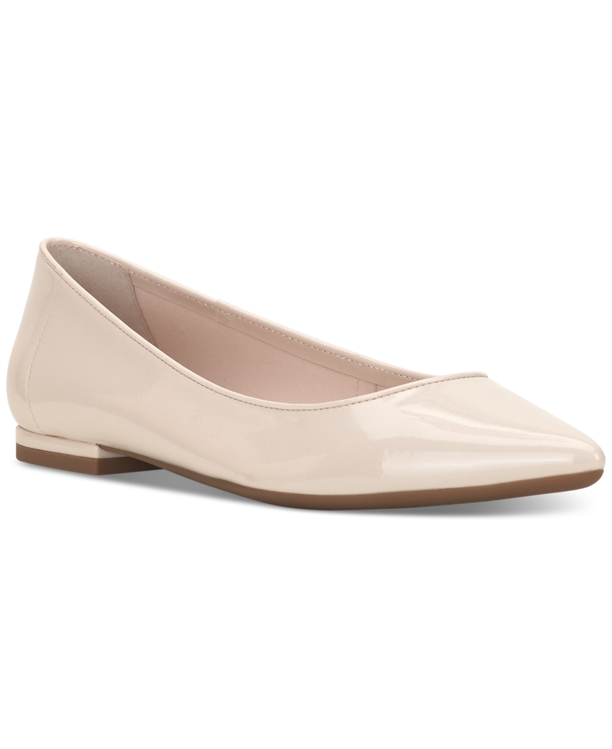 Shop Jessica Simpson Women's Cazzedy Pointed-toe Slip-on Flats In Chalk Faux Leather