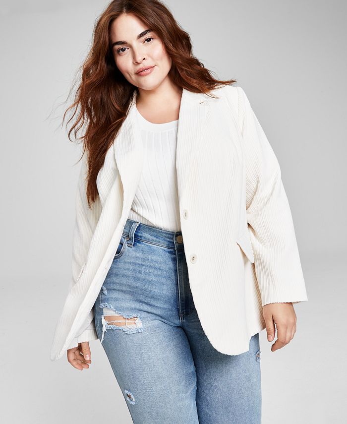 And Now This Trendy Plus Size Corduroy Long Sleeve Jacket Macy s