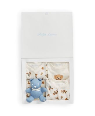 Polo Ralph Lauren Baby Boys Polo Bear Cotton Gift, 5 Piece Set