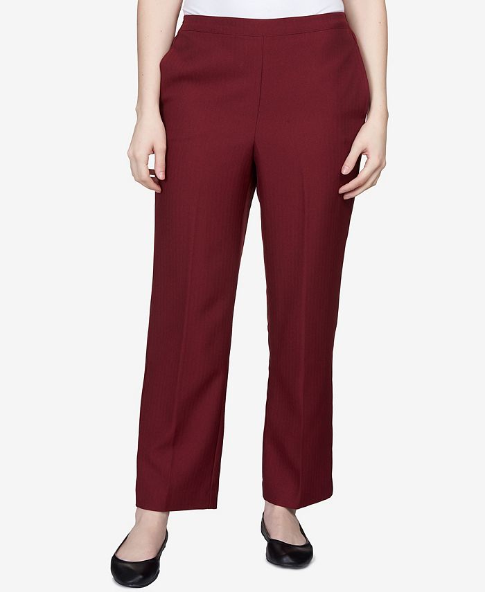 Alfred Dunner Women's Street Herringbone Average Length Pants - Macy's