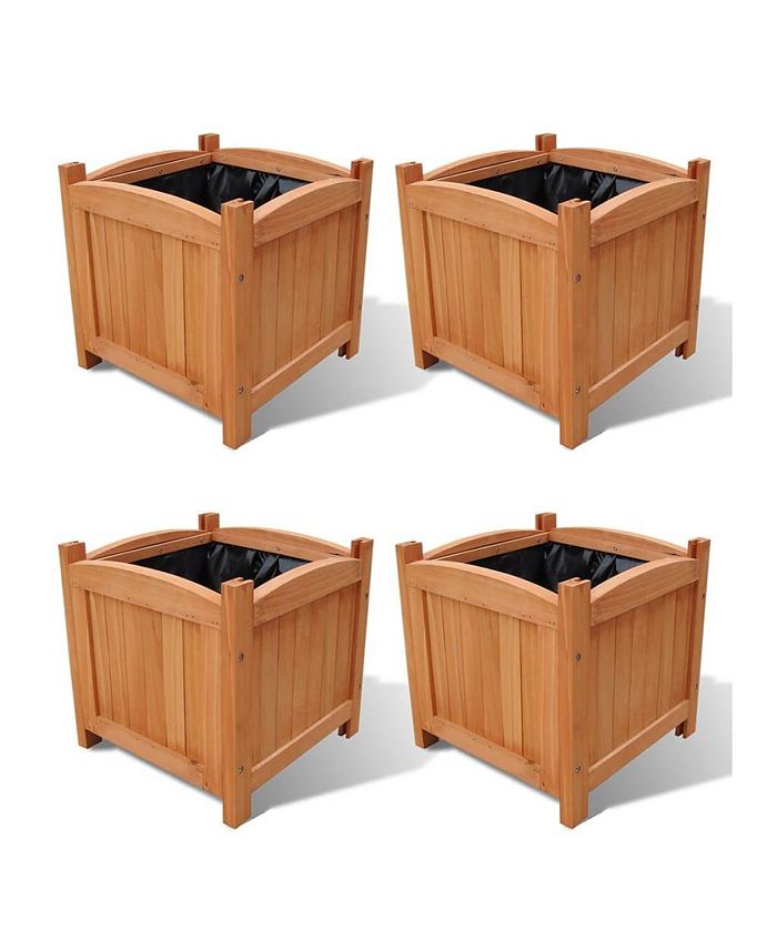 vidaXL Raised Beds 4 pcs 11.8"x11.8"x11.8" Macy's