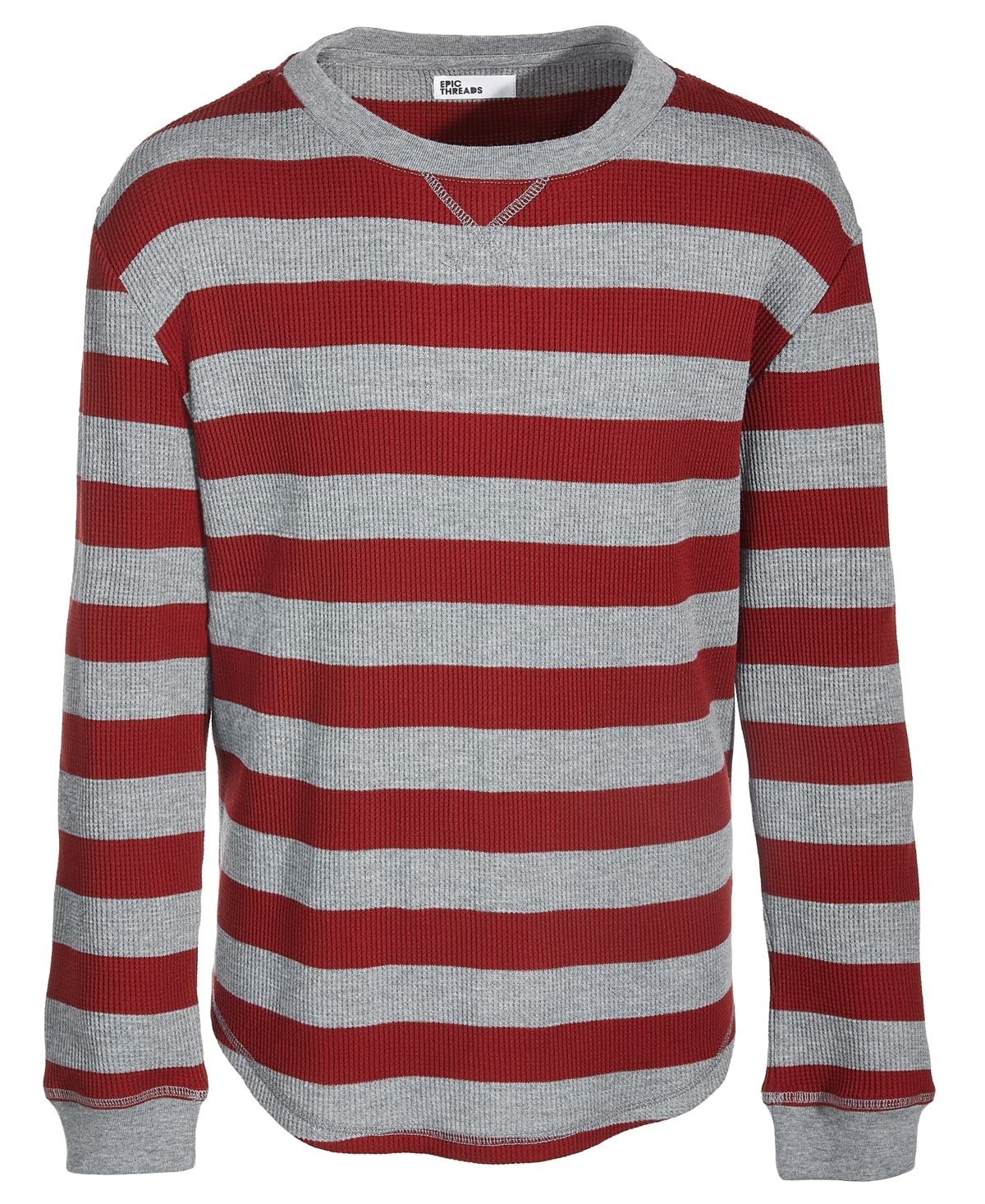 EPIC THREADS BIG BOYS STRIPED THERMAL T-SHIRT, CREATED FOR MACY'S