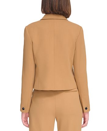 Calvin Klein Petite Scuba Crepe Open Front Jacket Macy s