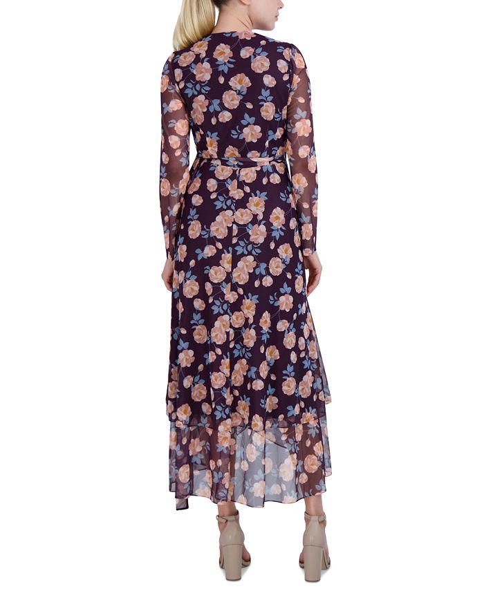 Laundry by Shelli Segal Women's Printed Maxi Wrap Dress Macy's