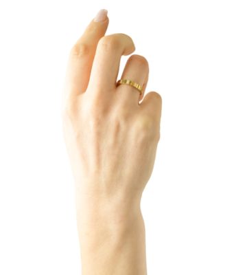 Diamond Textured Band (1/6 ct. t.w.) in Gold Vermeil, Created for Macy's