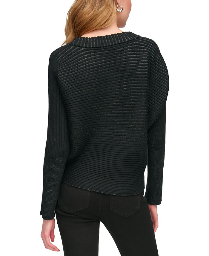 DKNY Jeans Women's Ottoman-Rib Dolman-Sleeve Sweater - Macy's