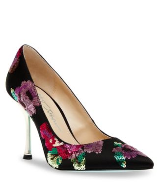 Betsey Johnson Women's Jonas Sequin Floral Evening Pumps Macy's