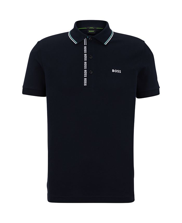 Hugo Boss Men's Logo Detail Slim-Fit Polo Shirt - Macy's