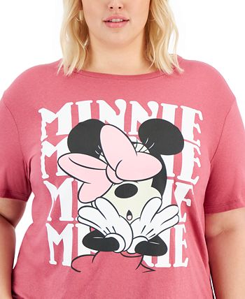 Womens Plus Size Disney Minnie Mouse T-Shirt & Lounge Pants Bow