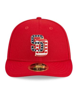 Men's Red San Diego Padres 2023 Fourth of July Low Profile 59FIFTY Fitted Hat