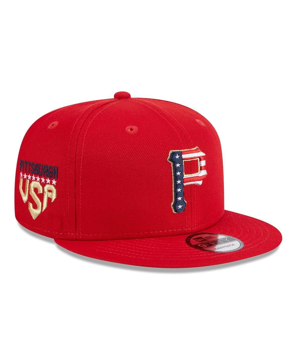 New Era Men's  Red Pittsburgh Pirates 2023 Fourth Of July Low Profile 59fifty Fitted Hat
