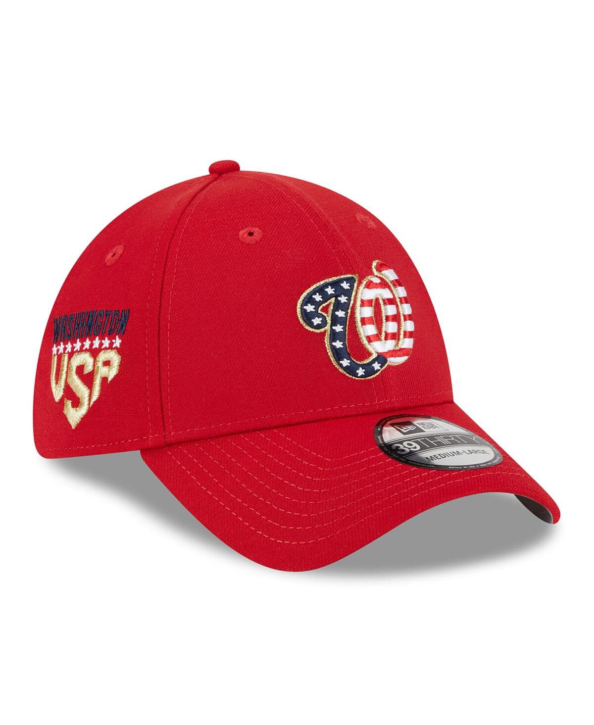 Men's New EraWashington Nationals 2023 Fourth of July 39THIRTY Flex Fit Hat - Red