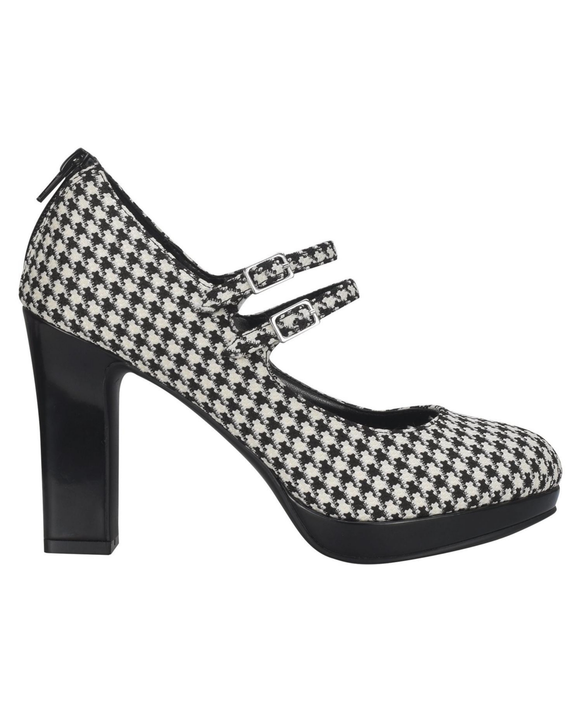 Impo Women's Oleta Memory Foam Mary Jane Platform Pumps - Black-Faux Suede