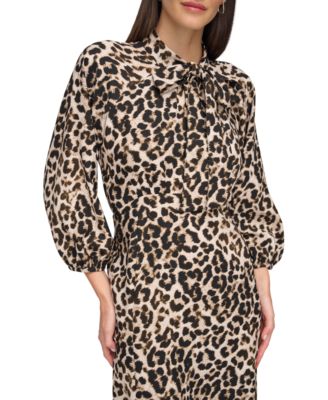Calvin Klein Women's Animal-Print A-Line Dress Macy's