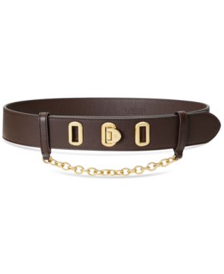 Lauren Ralph Lauren - Women's Flip-Lock Leather Wide Belt