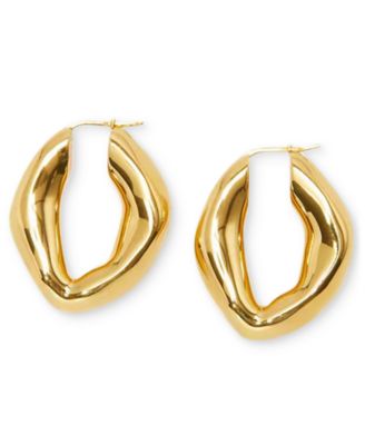 Heymaeve - 18k Gold-Plated Medium Artistic Hoop Earrings