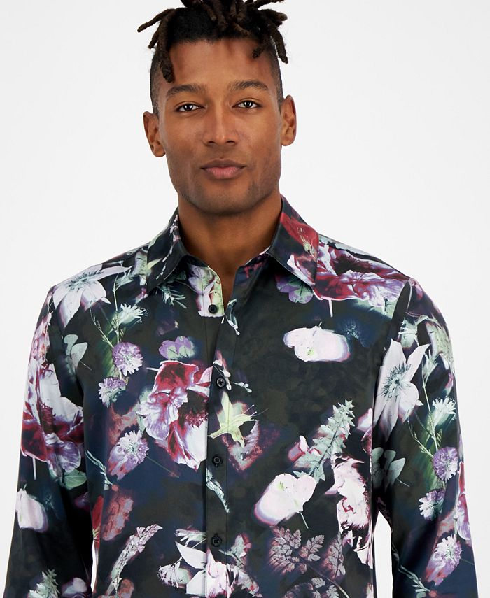 I.N.C. International Concepts Men's Garden Regular-Fit Button-Down ...