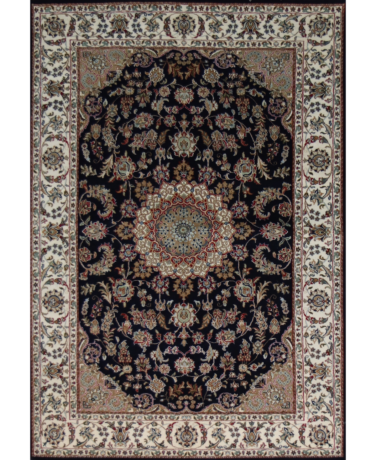 Bb Rugs One of a Kind Fine Indo Nain 6'2in x 9'4in Area Rug - Navy