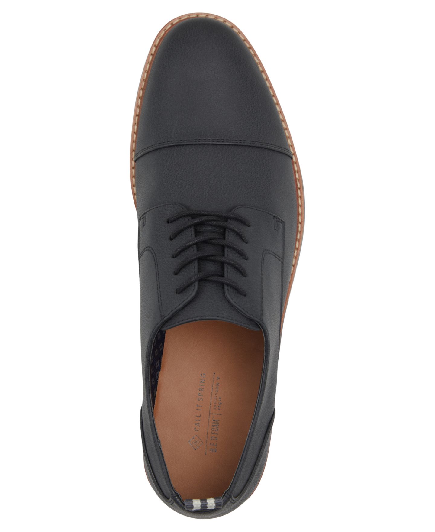 Обувь Call It Spring Men's Castles Lace-Up Dress Shoes, цвет: Чёрный — фото 4
