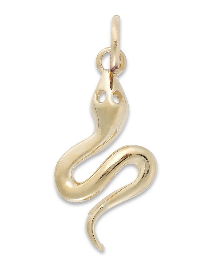Macy's - Coiled Snake Charm in 14k Gold