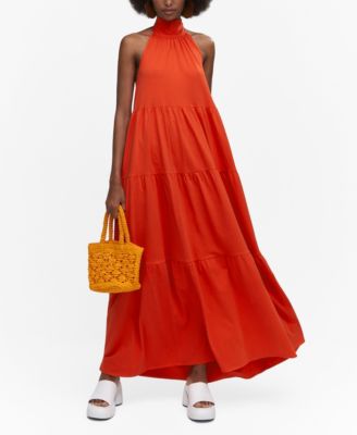MANGO Women's Halter Neck Open Back Dress - Macy's