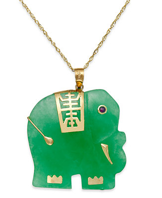 Jade Elephant Necklace 