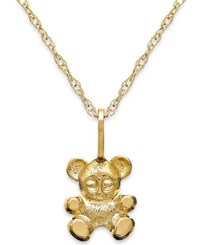 teddy bear necklace set