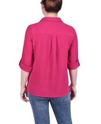 Petite Roll Tab Blouse