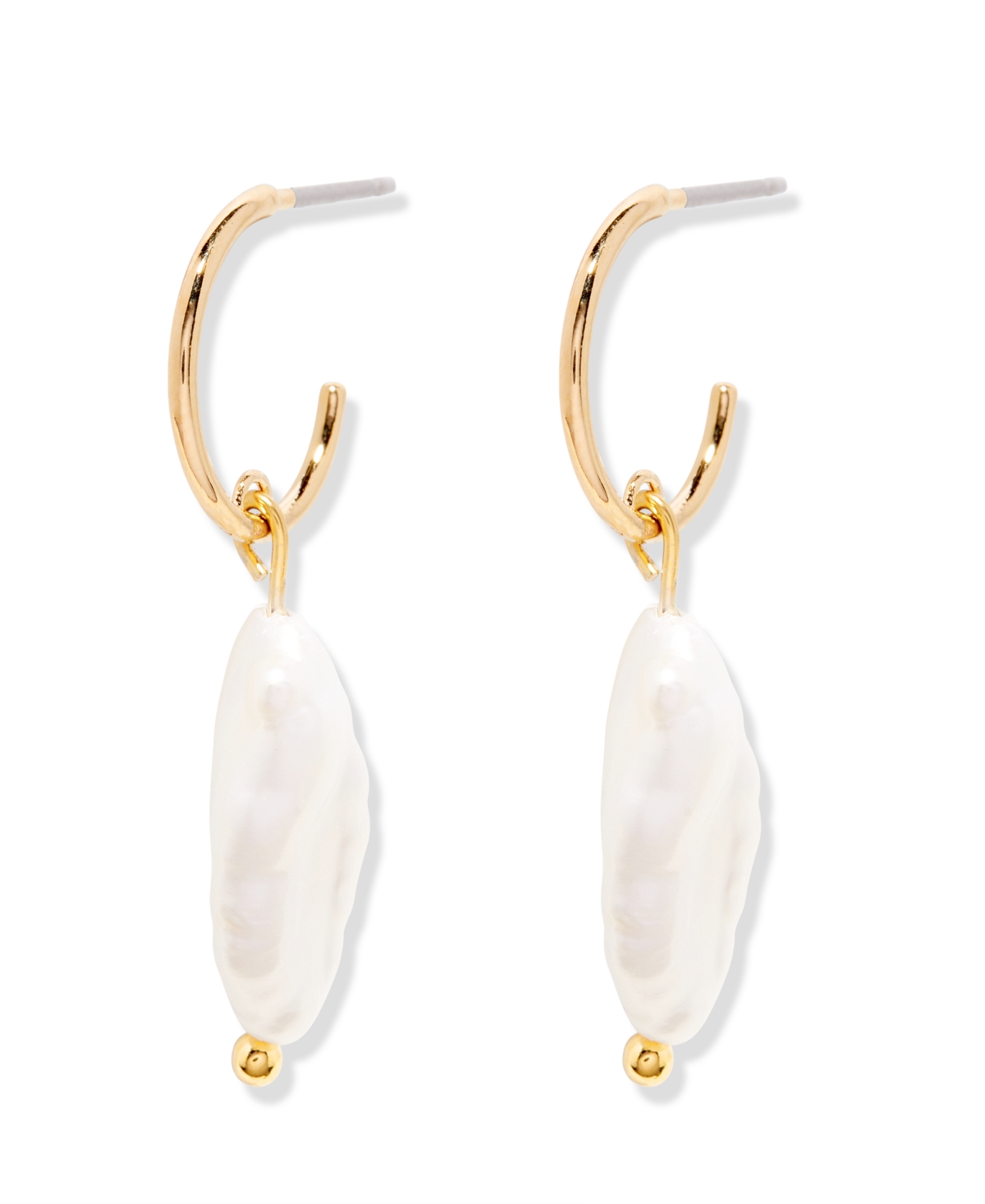 Brook & York "14k Gold" Olive Biwa Pearl Earrings