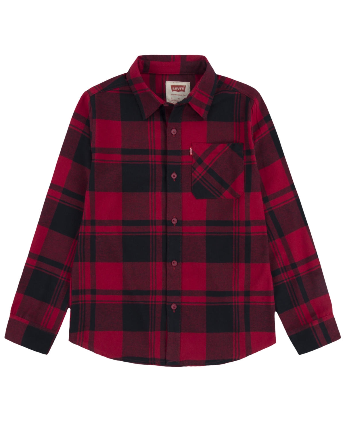 Levi's Toddler Boys Flannel One Pocket Long Sleeve Shirt