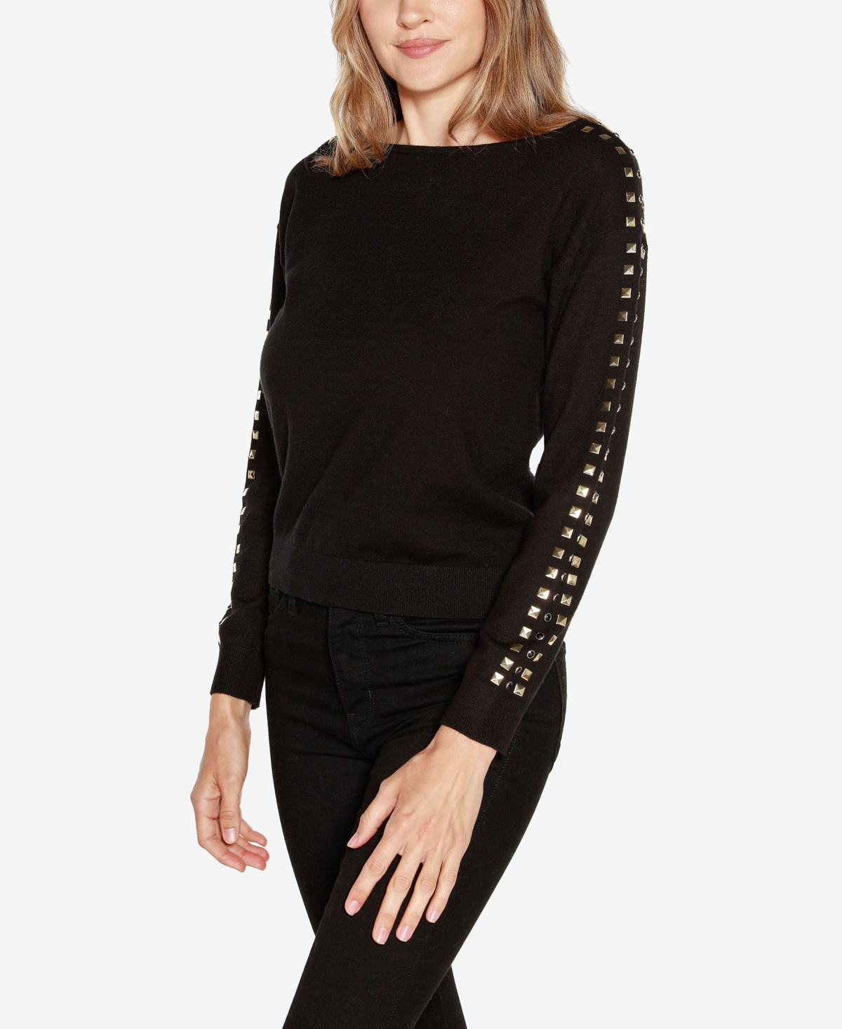 BelldiniLabel Women's Embellished Boatneck Sweater - Black
