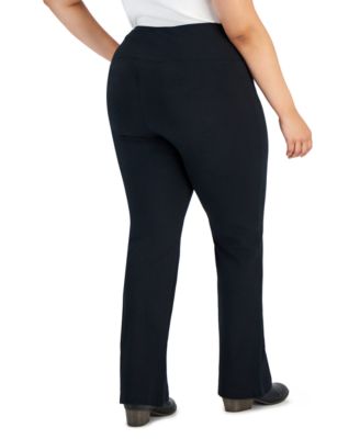 Plus Size High-Rise Bootcut Ponte Pants, Created for Macy's