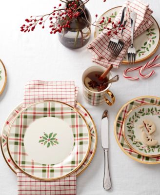 Holiday Plaid 12 Pc. Dinnerware Set, Service for 4