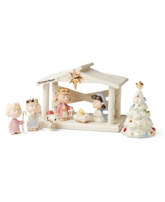 Lenox Peanuts The Christmas Pageant and Creche 8-Piece Set - Macy's