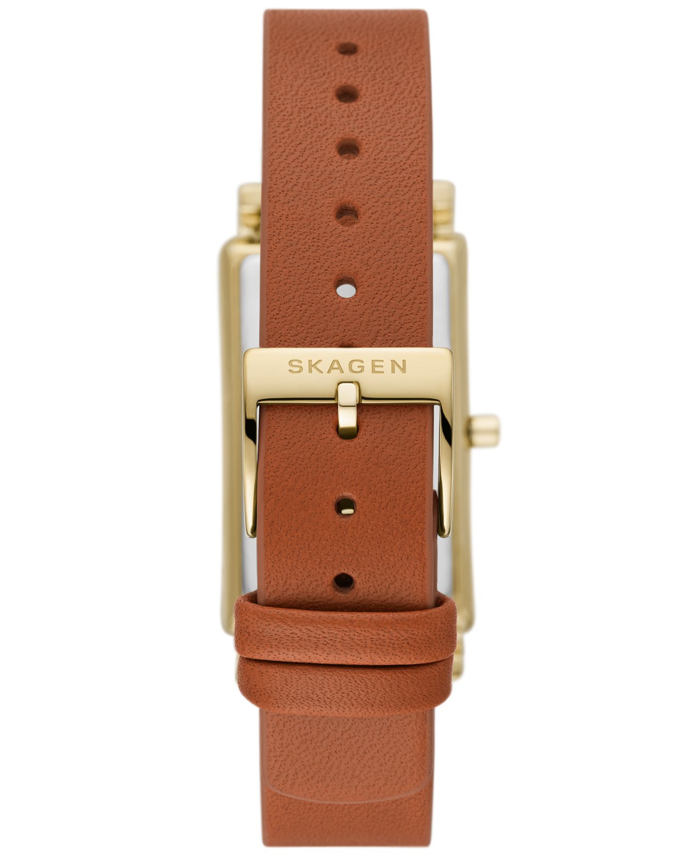 Женские часы Skagen Hagen Quartz Three Hand Brown Leather Watch, 22mm — фото 3