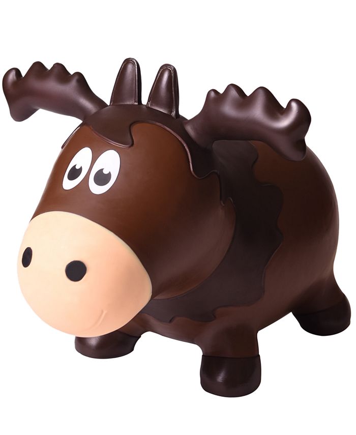 Farm Hoppers Moose Ride On Toddler Inflatable Bounce Toy Macy s
