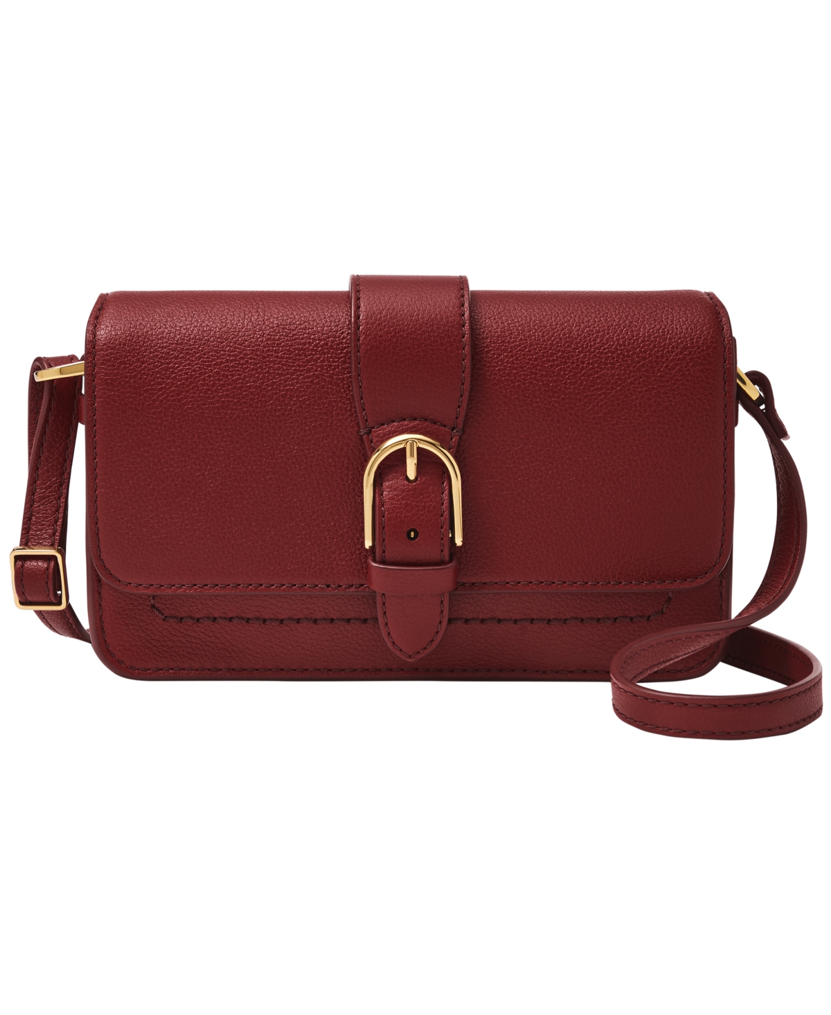 Fossil Zoey Leather Crossbody Bag In Scarlet