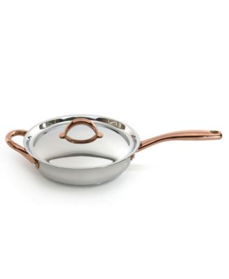Ouro Gold 10Pc 18/10 Stainless Steel Cookware Set, SS Lids, Rose Gold Handles