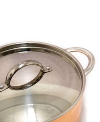 Vintage-Like Tri-Ply 5 Piece Mid Size Polished Copper Cookware Set