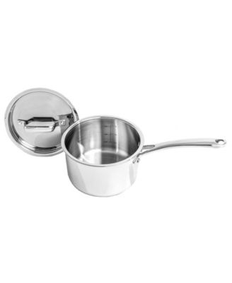 Professional 5pc Tri-Ply 18/10 Stainless Steel Starter Cookware Set, SS Lids