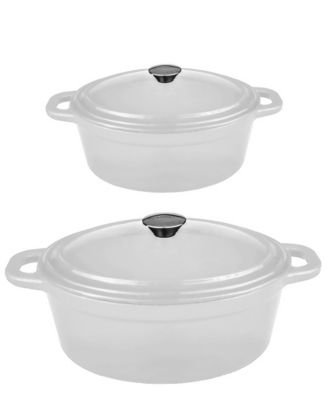 Neo 4pc Cast Iron Cookware Set, 5qt. & 8qt.