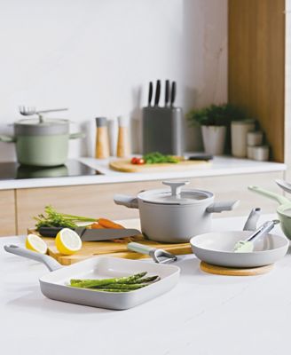 Leo Balance 11pc Nonstick Aluminum Cookware Set, Glass Lids