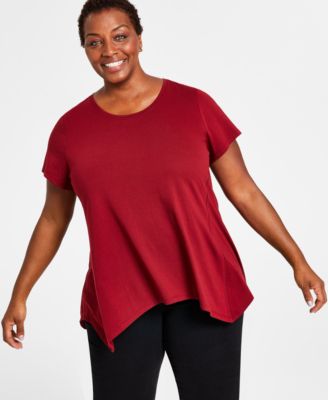 Style & Co - Women's Handkerchief-Hem T-Shirt