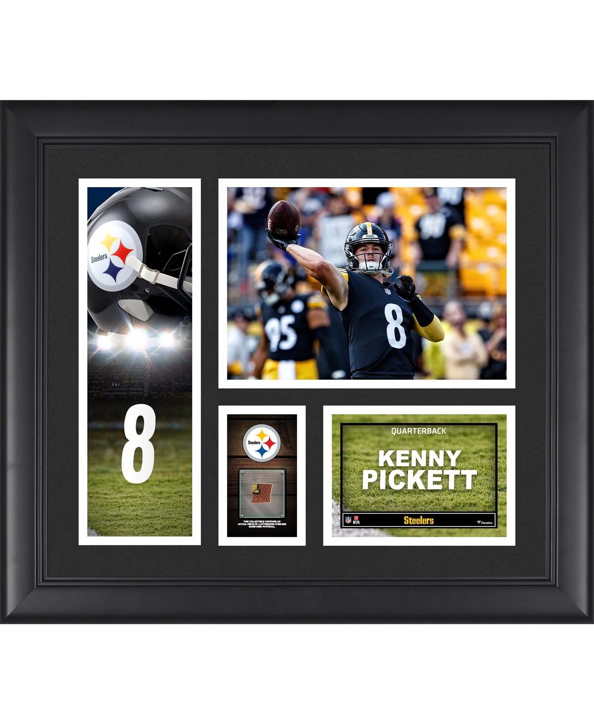 Fanatics Authentic Kenny Pickett Pittsburgh Steelers Framed 15" X 17" Player Collage With A Piece Of Game-used Ball In Multi