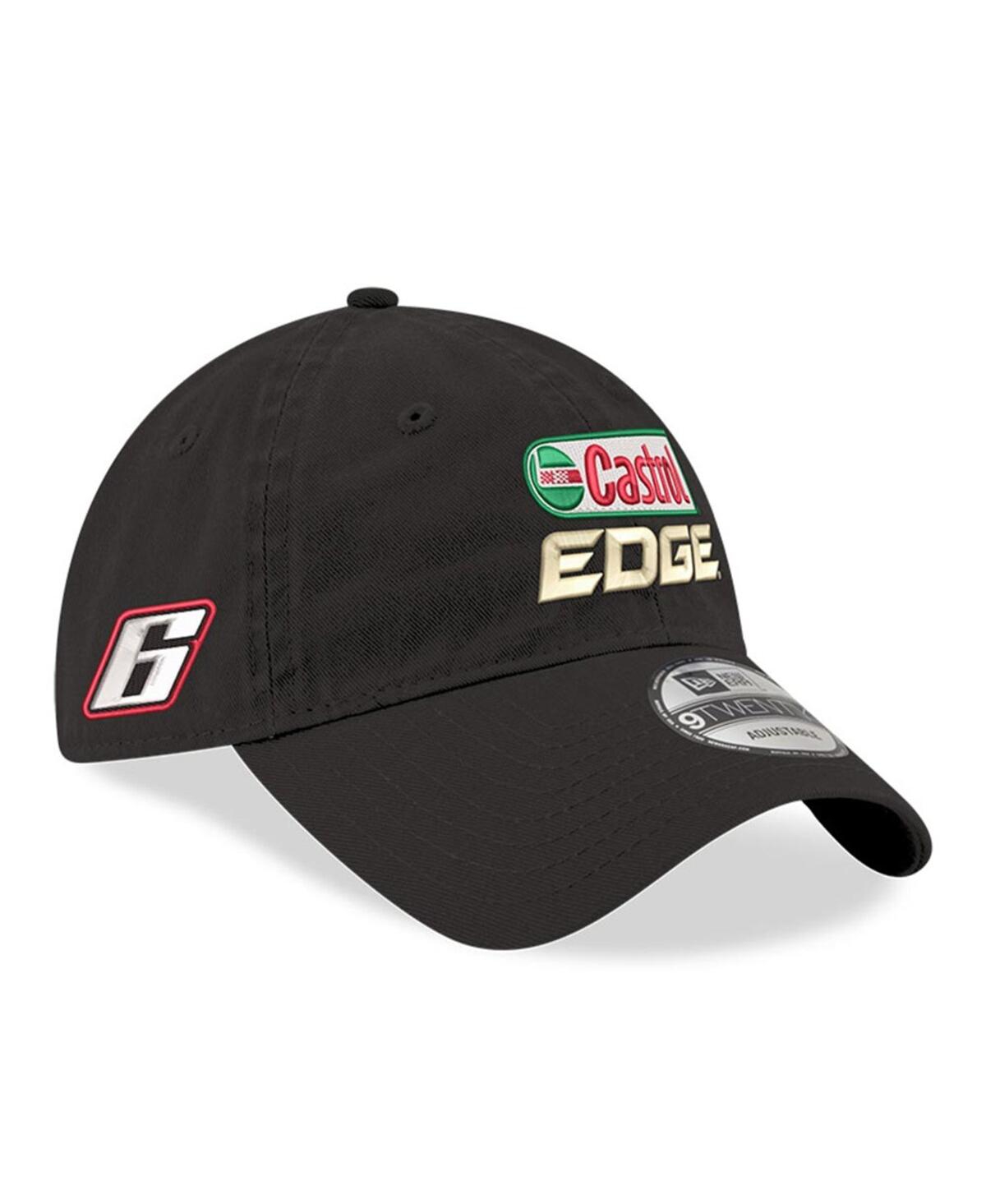 New Era Black Brad Keselowski Castrol Edge Enzyme Washed 9twenty Adjustable Hat In Black