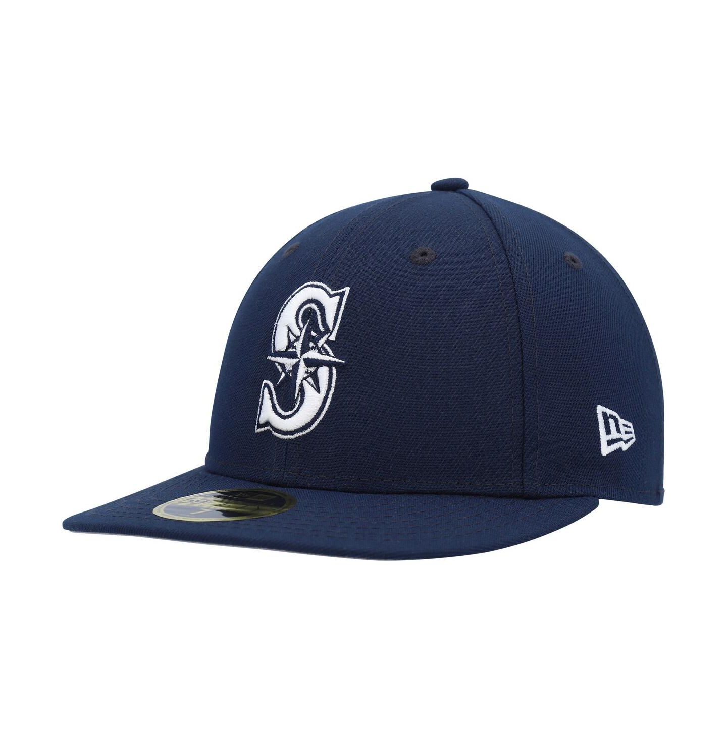 Мужская кепка New Era Navy Seattle Mariners Oceanside Low Profile 59FIFTY Fitted Hat — фото 1