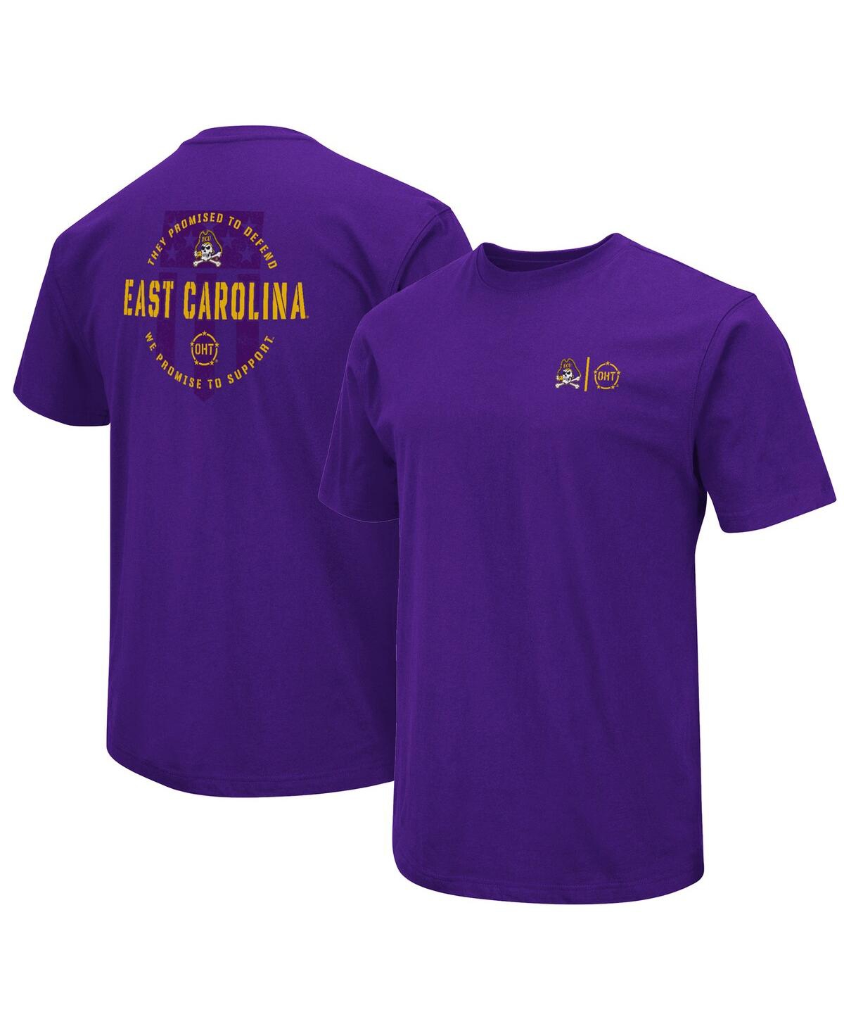 Shop Colosseum Men's  Purple Ecu Pirates Oht Military-inspired Appreciation T-shirt