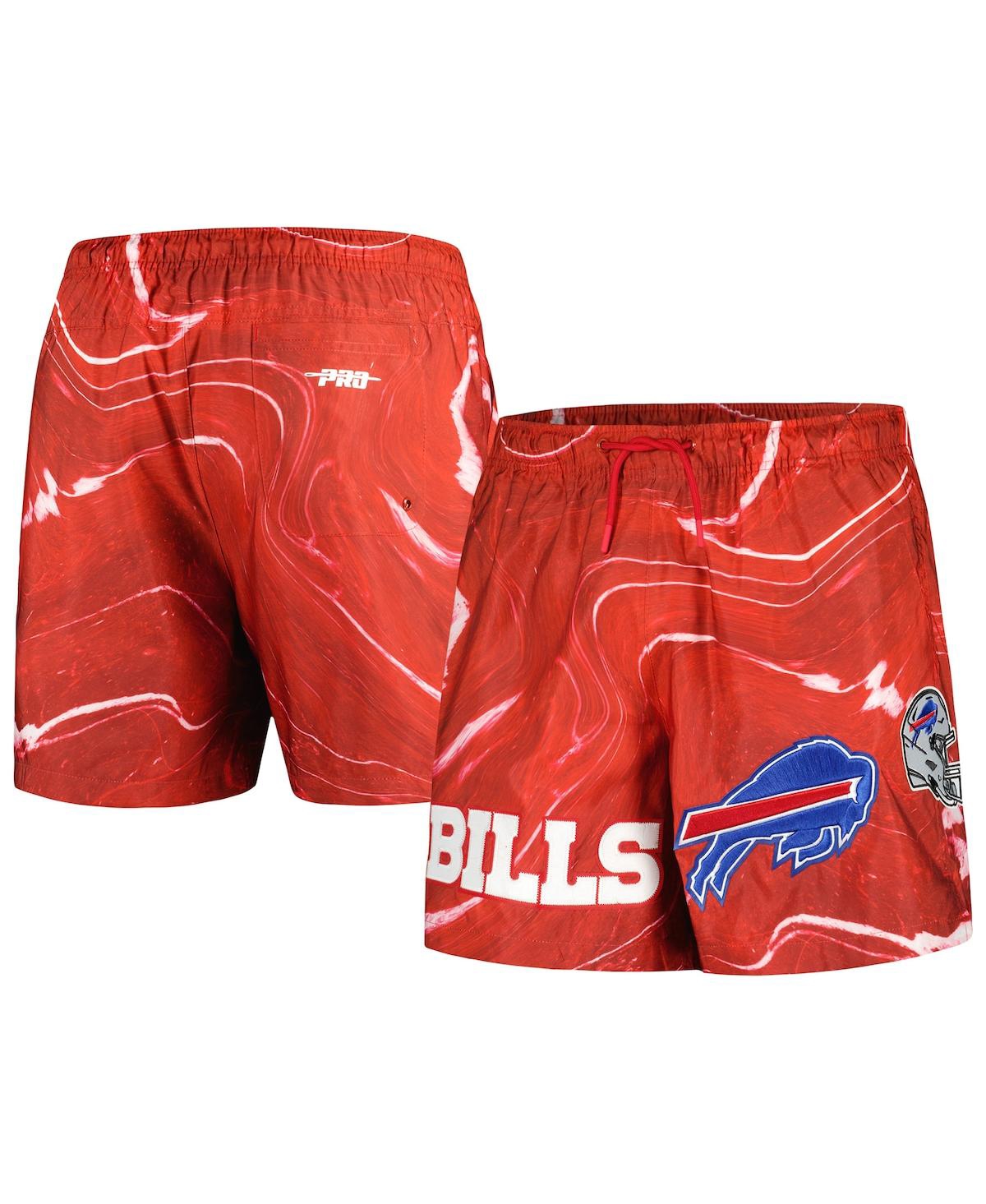 Pro Standard Men's  Red Buffalo Bills Allover Marble Print Shorts