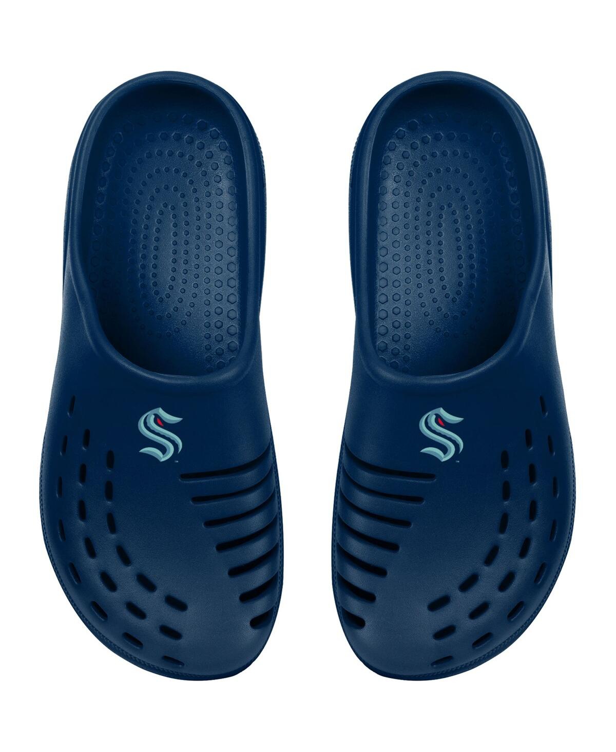 FOCO YOUTH BOYS AND GIRLS FOCO DEEP SEA BLUE SEATTLE KRAKEN SUNNY DAY CLOGS 